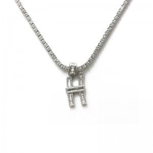 Collier de pendentif en diamant de Lady Creative Metal Lettre de diamant