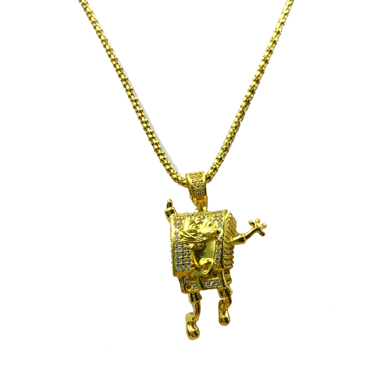 Collier Hip Hip Hip Spongebob d\'Inlaid Zircon
