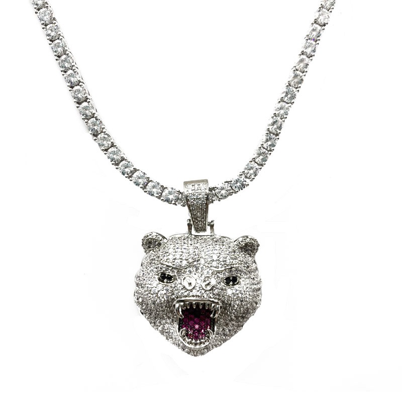 Pendentif pendentif de zircon hip-hop incrusté de zircon